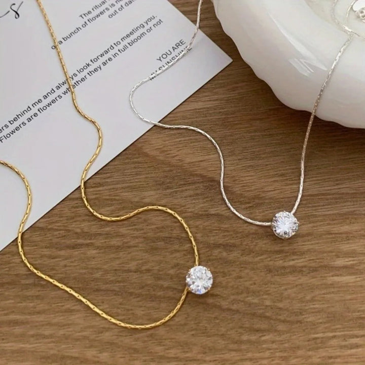 Moissanit-Halskette Cléa