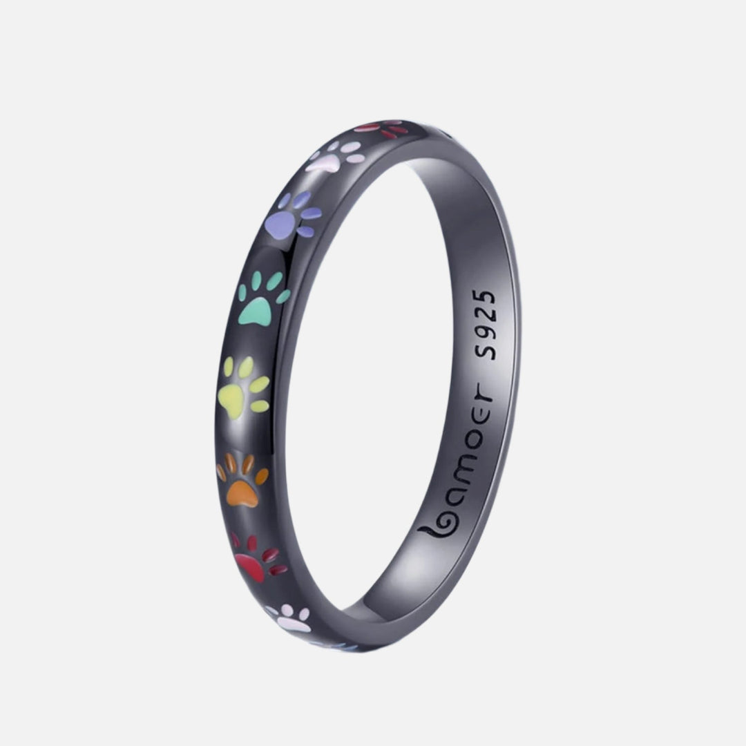 Sterling-Silberring mit Pfoten-Design