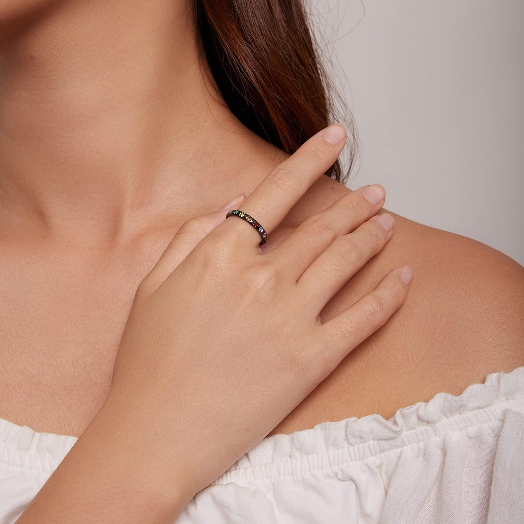 Sterling-Silberring mit Pfoten-Design