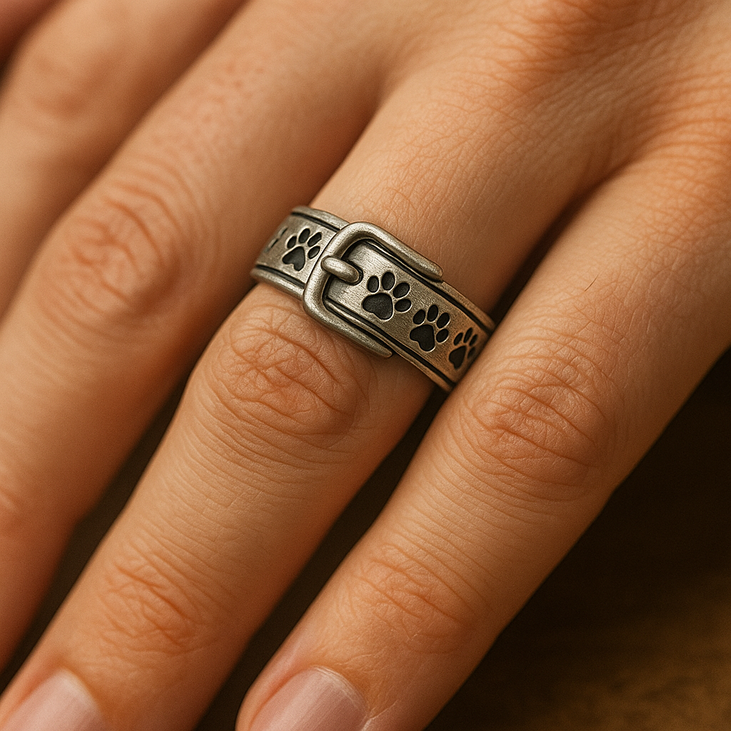Ring mit weichem und elegantem Hundehalsband