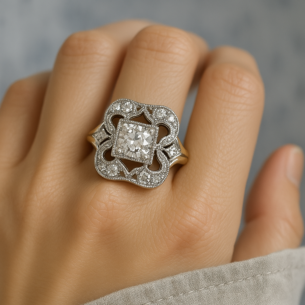 Vintage-Ring aus Zirkonia