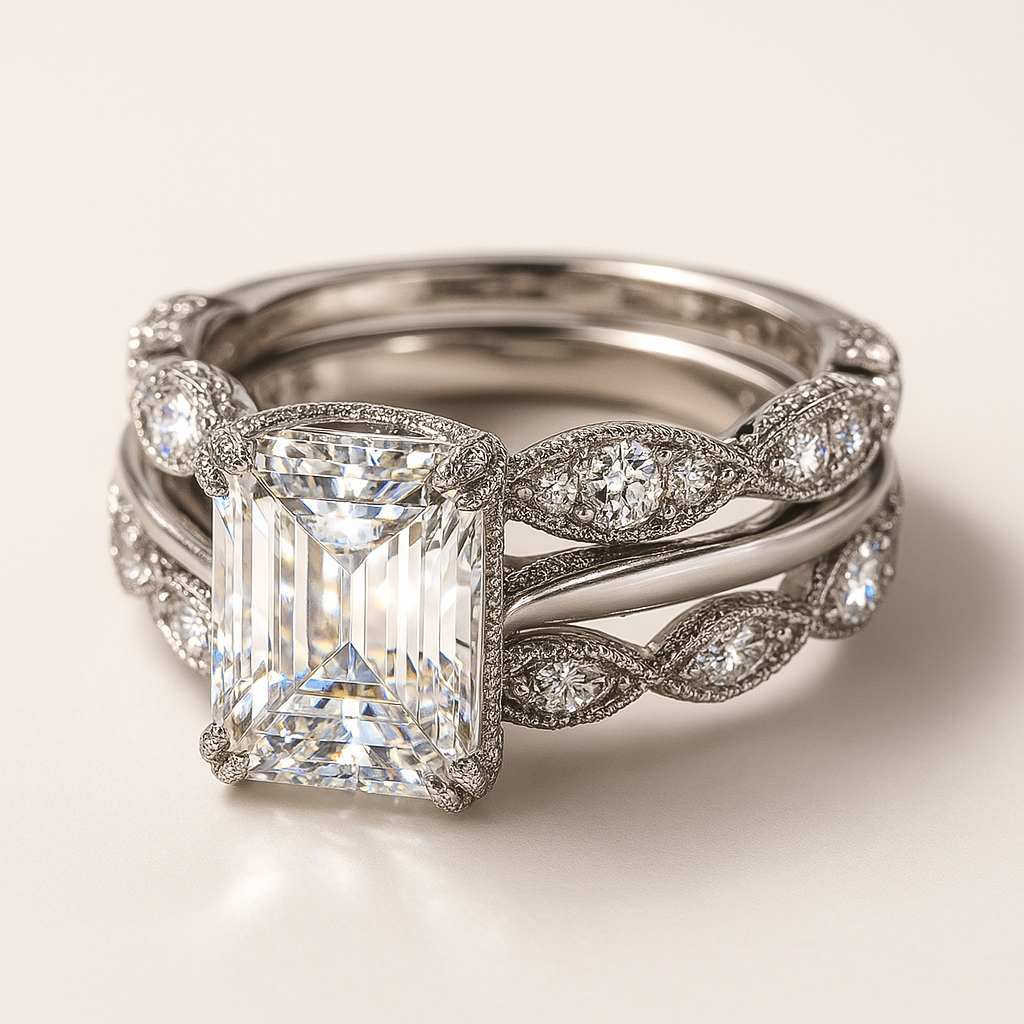 Vintage Silberne Glänzende Ring