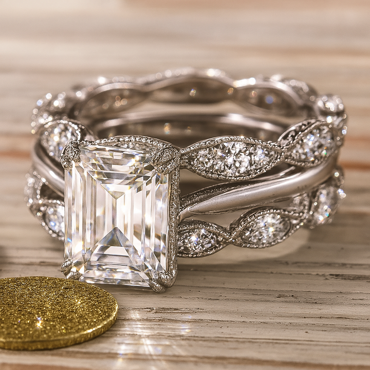 Vintage Silberne Glänzende Ring