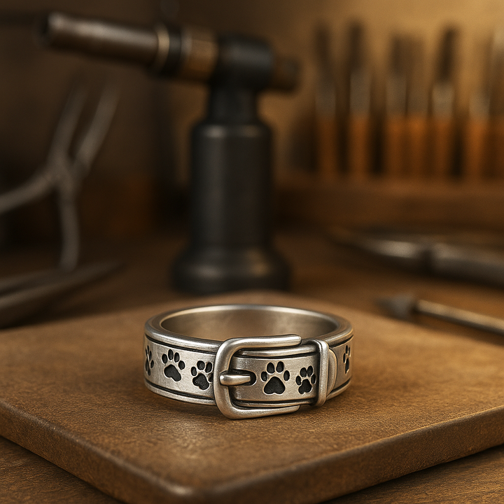 Ring mit weichem und elegantem Hundehalsband